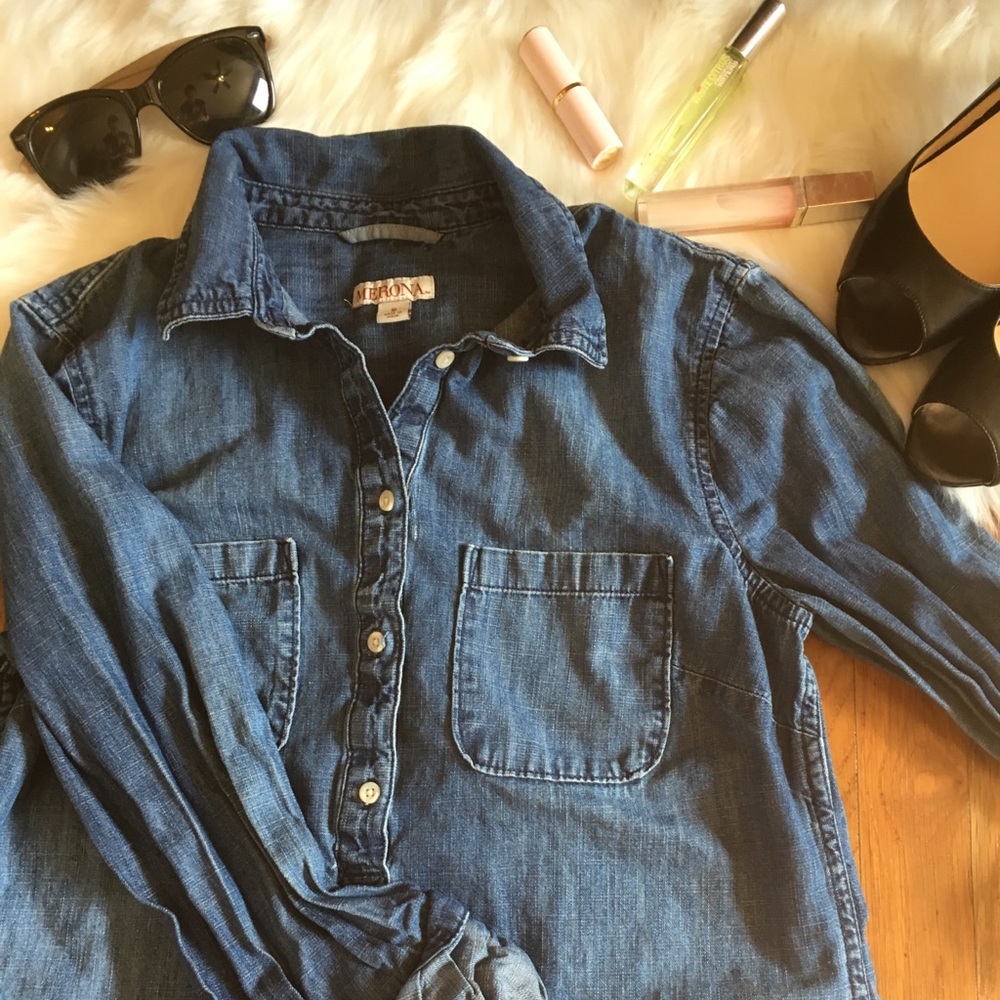 🌸 Merona Jean 🌸 Buttoned Mid-length Sleeve Shirt